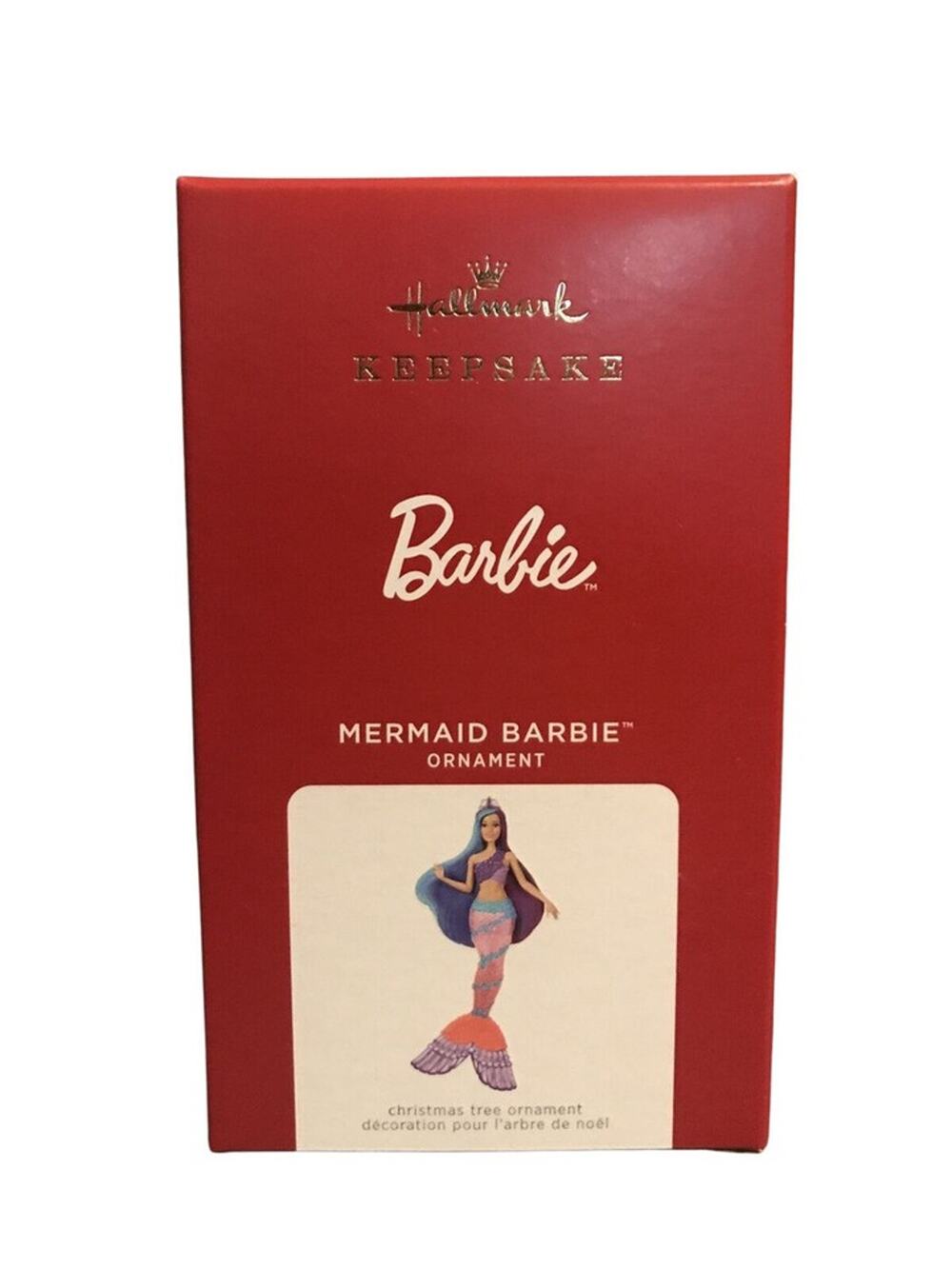 Hallmark 1799QXI7385 Mermaid Barbie Ornament - Blue/Pink/Purple